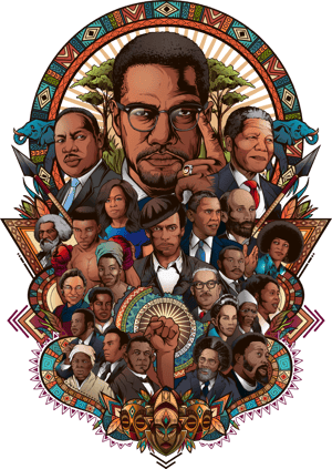 Black History Month Activist Collage (Small) (3.25 in x 2.303 in)